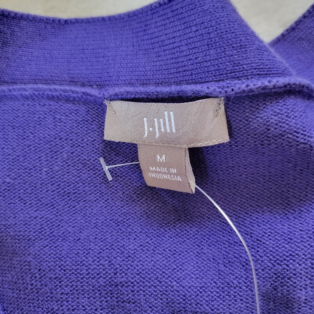 J. Jill | Pretty Purplish Blue Long Sleeve Knit Sweater (SIZE M) - Picture 5 of 10